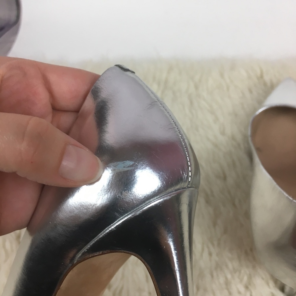 J crew metallic mirror everly heel leather pump - Picture 6 of 8